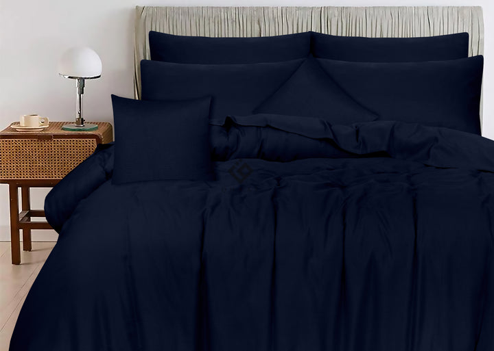 NAVY LUXURY DUVET COVERS SET- 8 PCS