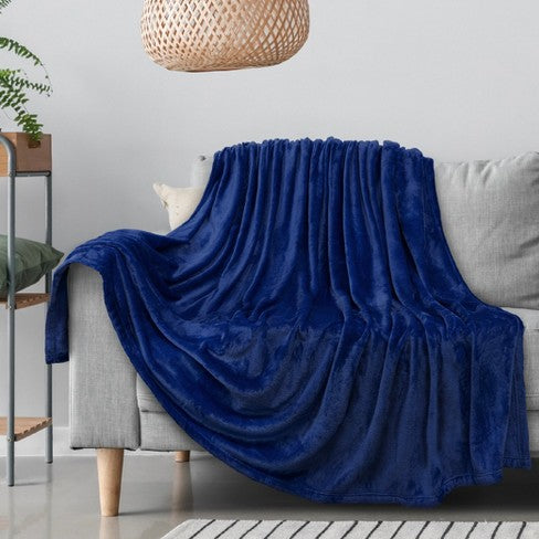 ROYAL BLUE WINTER PLUSH BLANKET