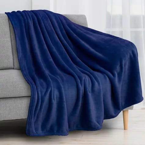 ROYAL BLUE WINTER PLUSH BLANKET