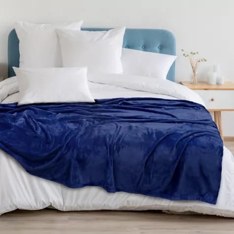 ROYAL BLUE WINTER PLUSH BLANKET