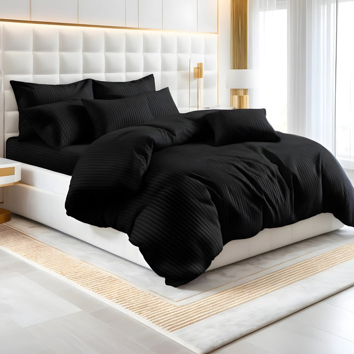 BLACK STRIPE  RAZAI SET - 8 PCS