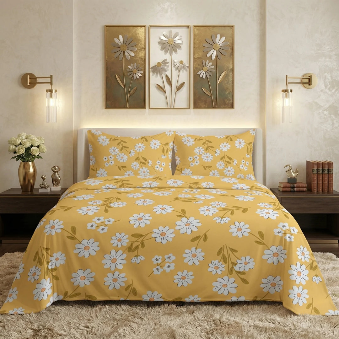 YELLOW DAISY bedsheet set - 3 pcs
