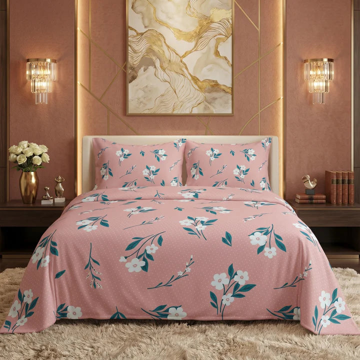 PINK DAISY bedsheet set - 3 pcs