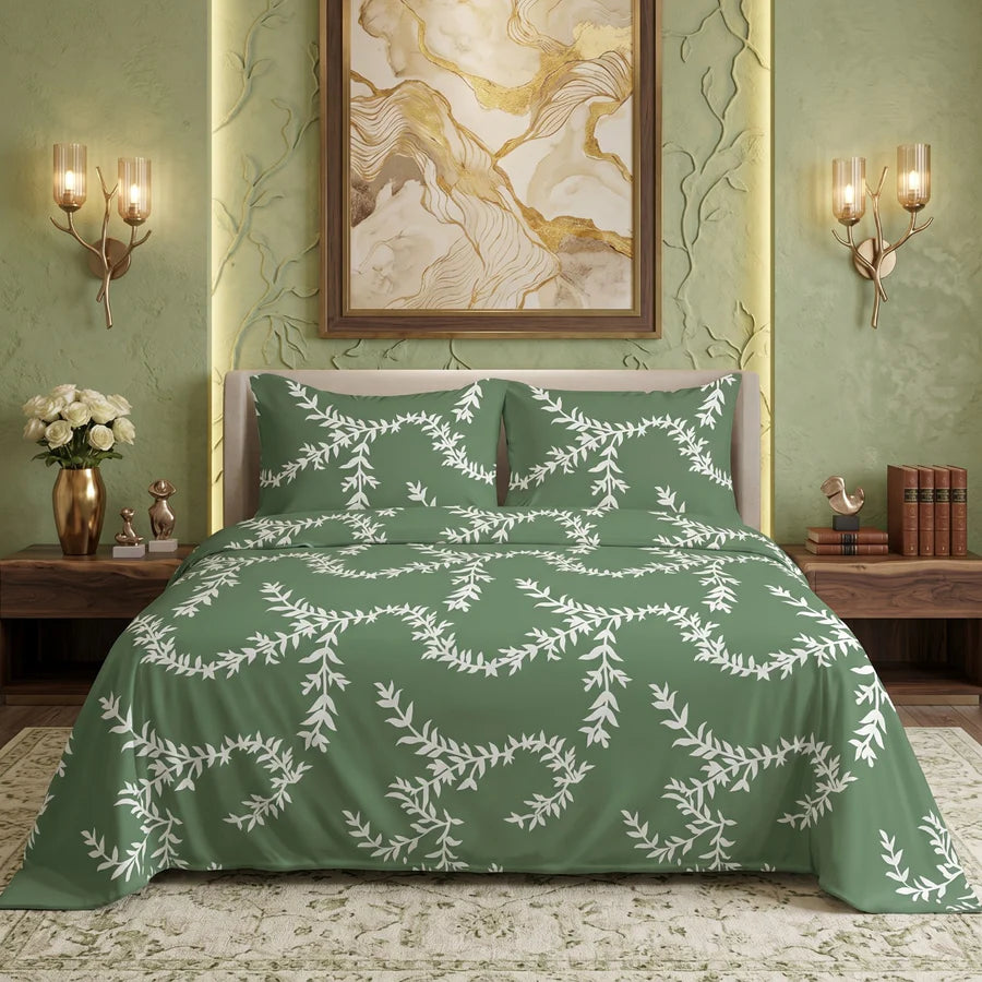 EVER GREEN bedsheet set - 3 pcs
