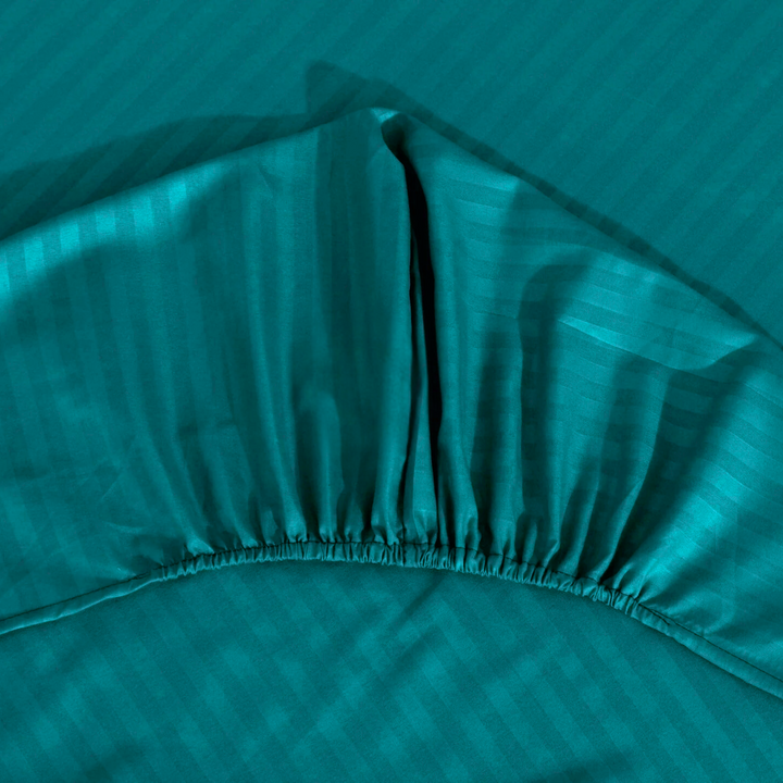 ZINC stripe satin fitted sheet - (premium)