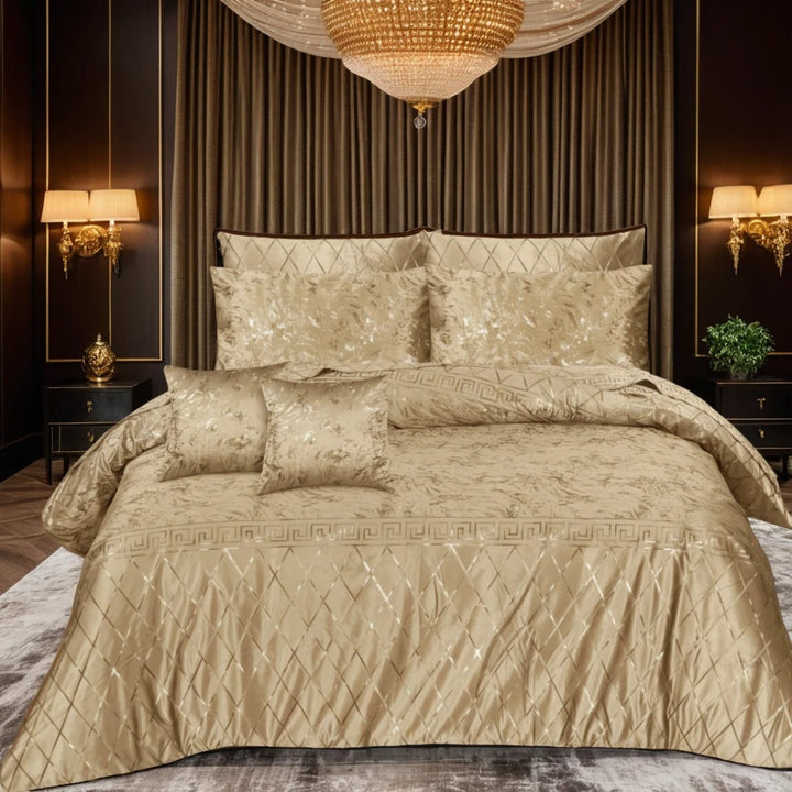 GOLDEN VELVET DUVET COVERS SET 8 PCS