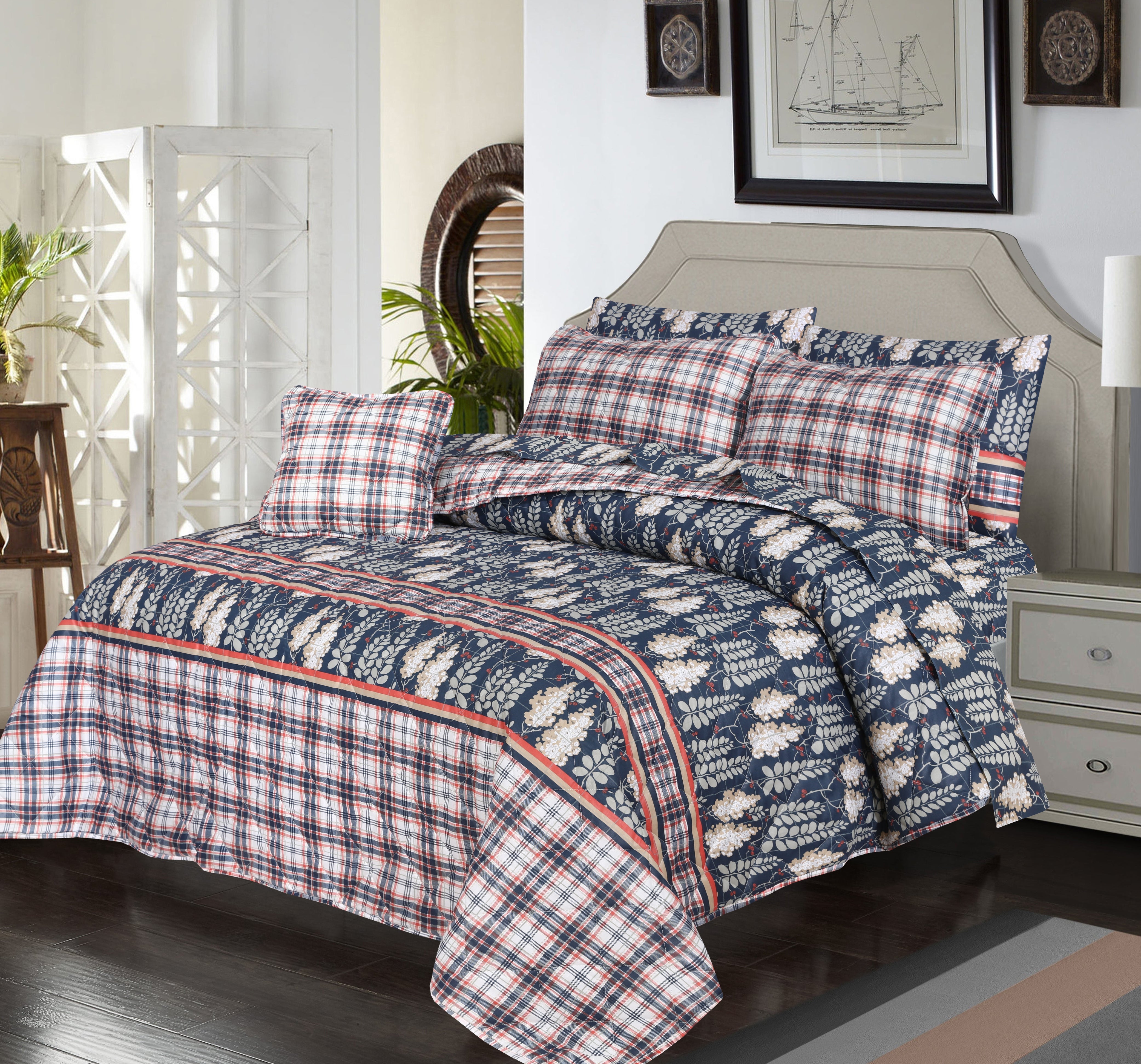 PASTEL WINTER COMFORTER SET- 6 PCS (PREMIUM)