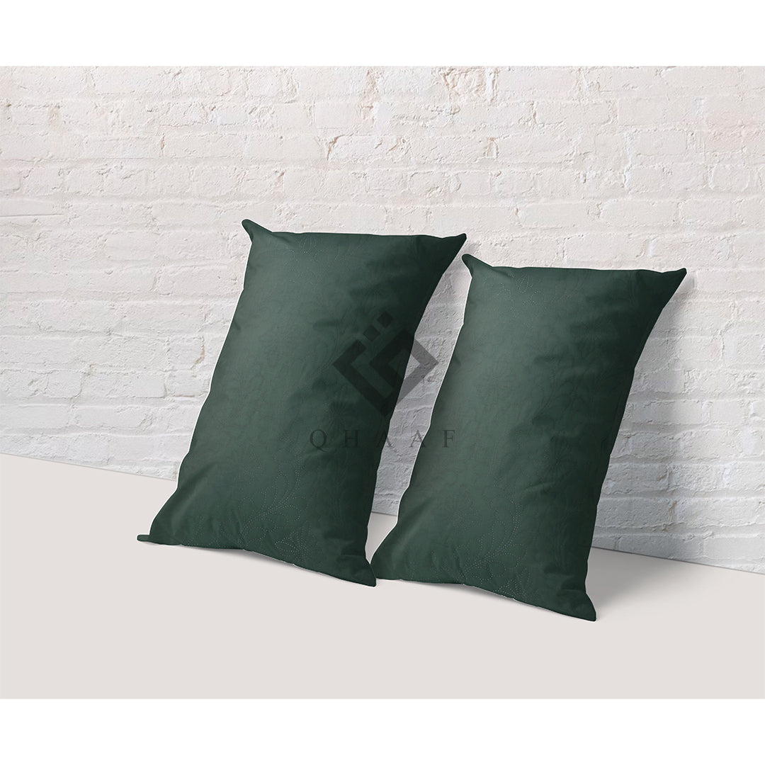 D.GREEN QUILTED PILLOW COVERS