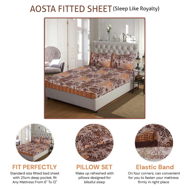 aosta fitted sheet - (premium)