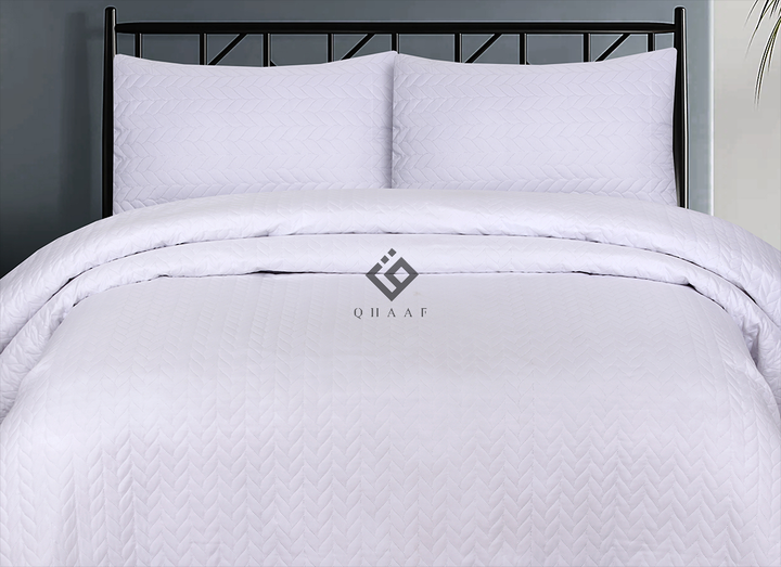 white n.p bedspread set - 3 pcs (premium)