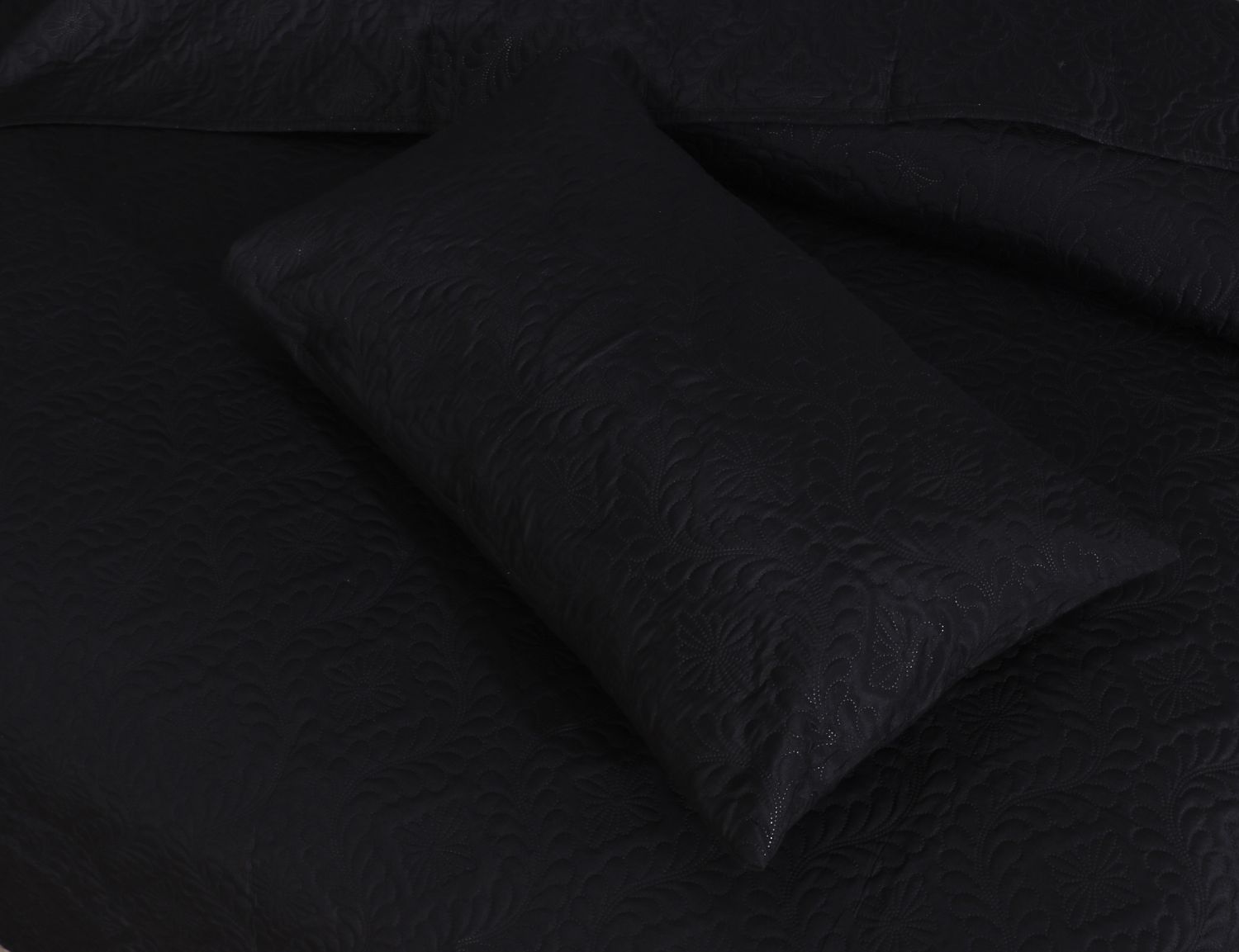 black bedspread set - 3 pcs (premium)