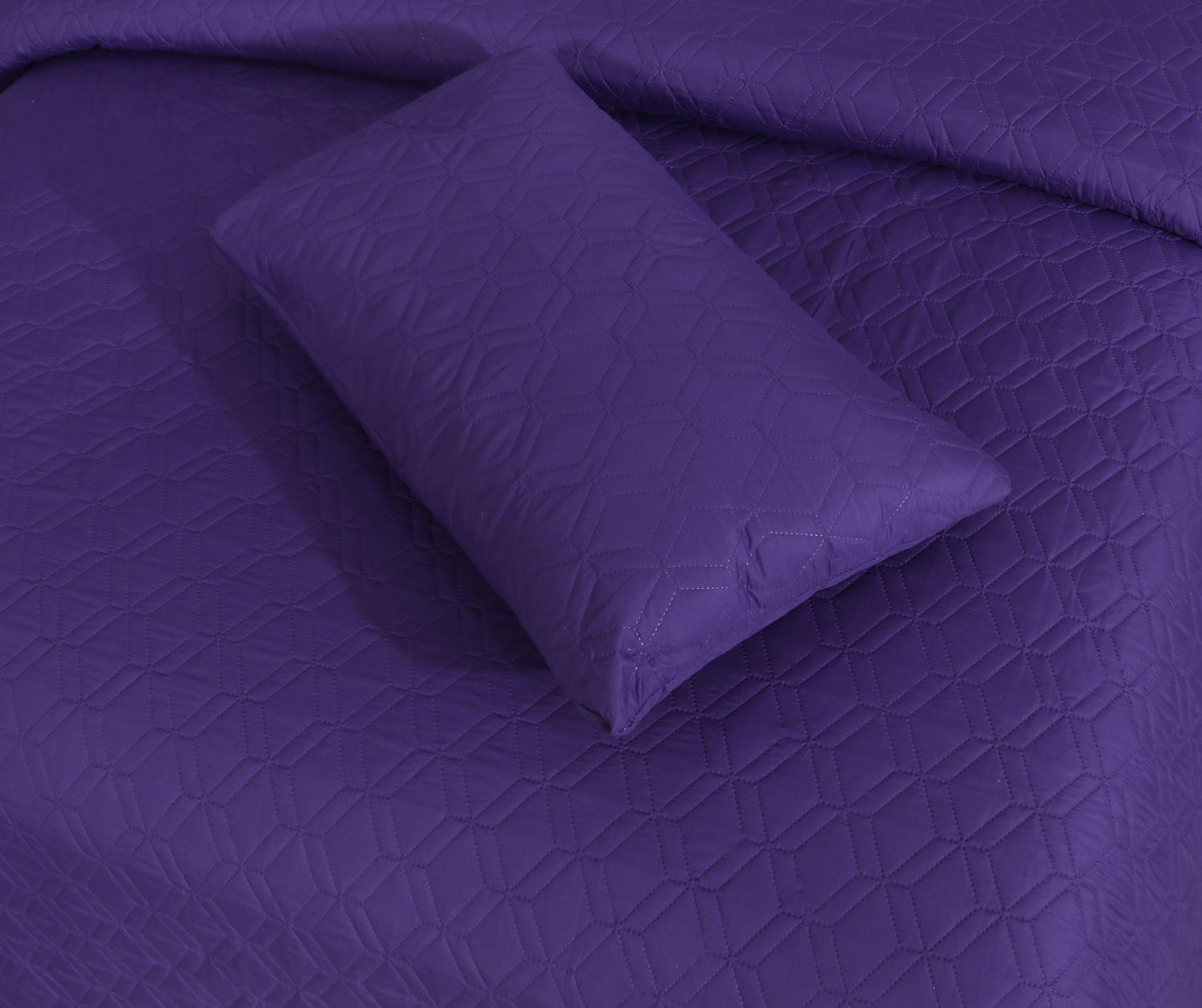 purple bedspread set - 3 pcs (premium)