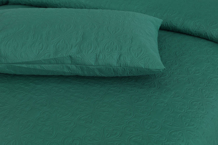 GREEN BEDSPREAD SET - 3 PCS (PREMIUM)