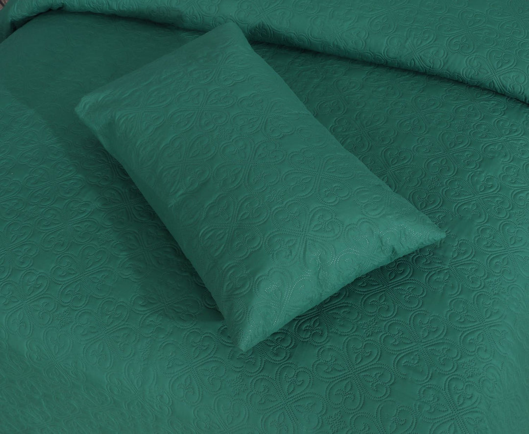 GREEN BEDSPREAD SET - 3 PCS (PREMIUM)