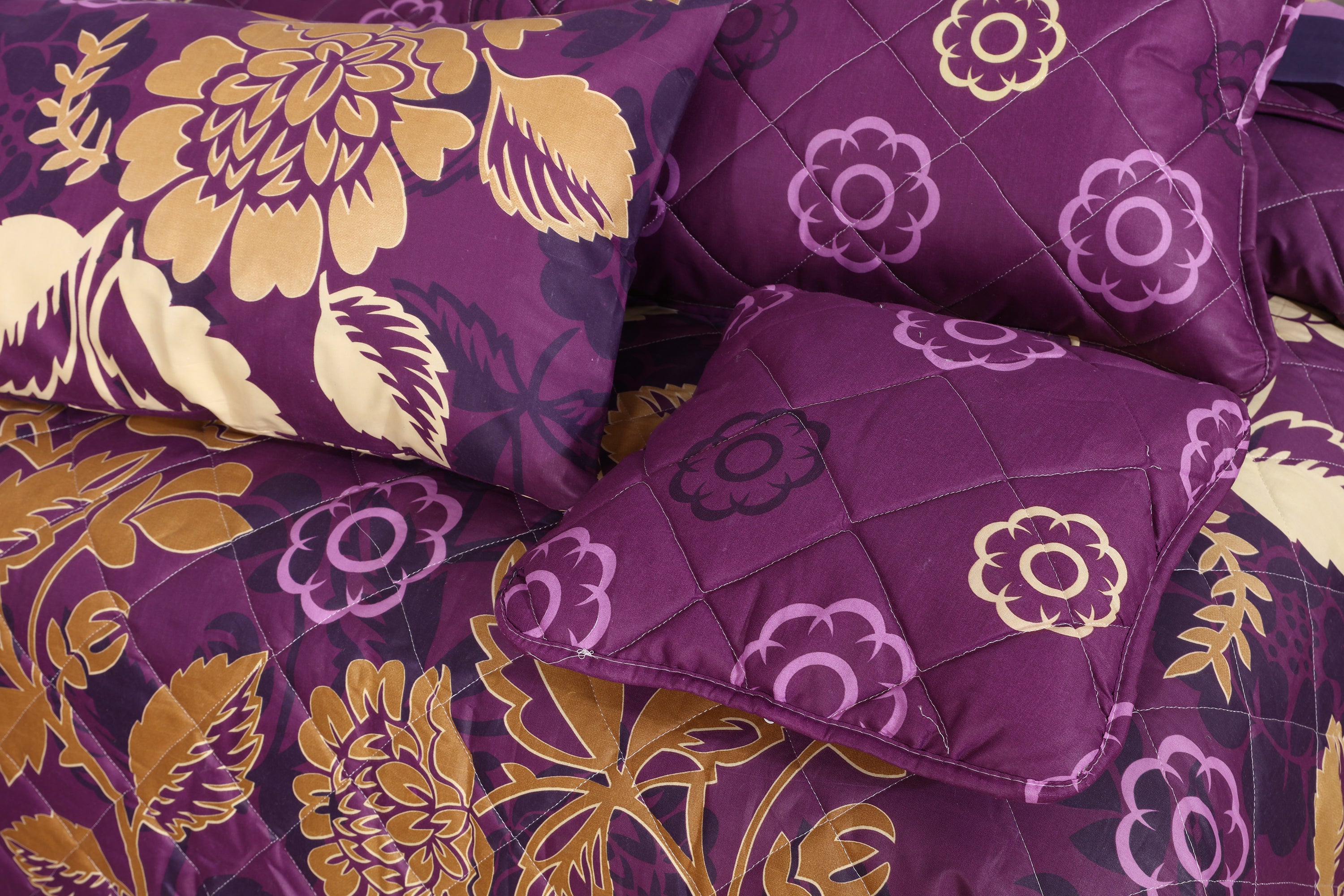 plum summer comforter set- 7 pcs