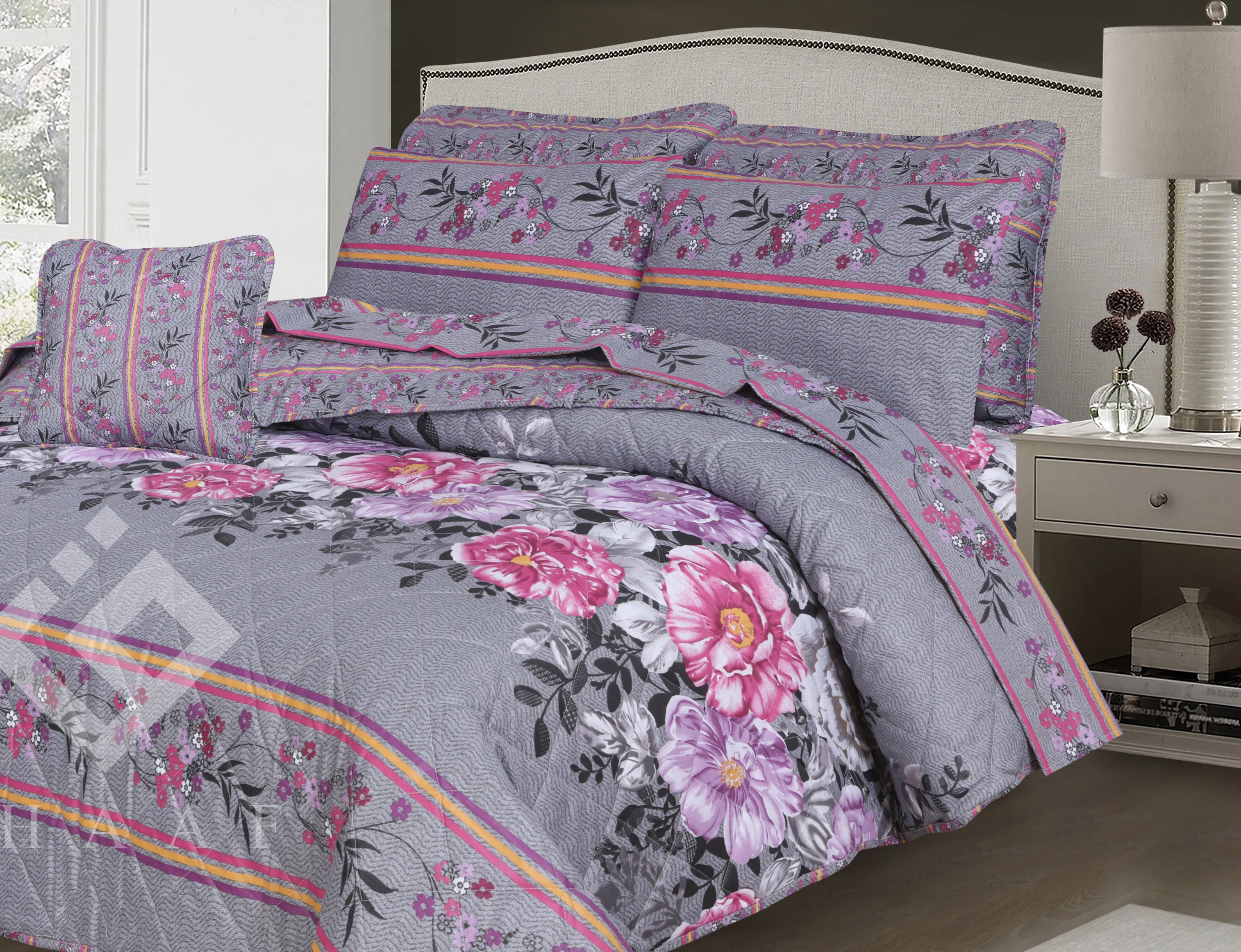 ORCHID SUMMER COMFORTER SET- 7 PCS